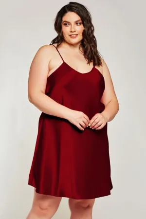 Plus Size Marina Chemise- Burgundy