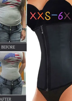 Plus Size Slimming Corset Body Shaper & Waist Trainer with Zipper