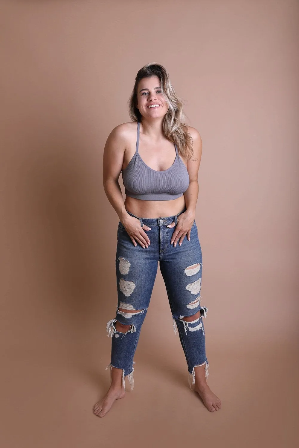 Plus Size Tattoo Back Bralette - 6 colors