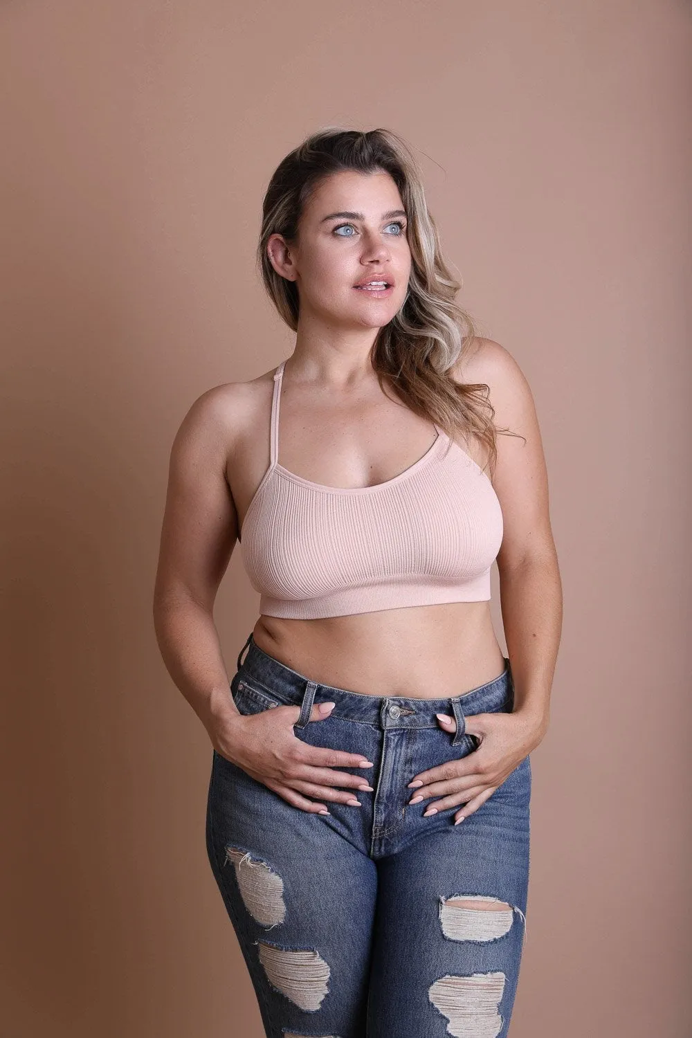 Plus Size Tattoo Back Bralette - 6 colors