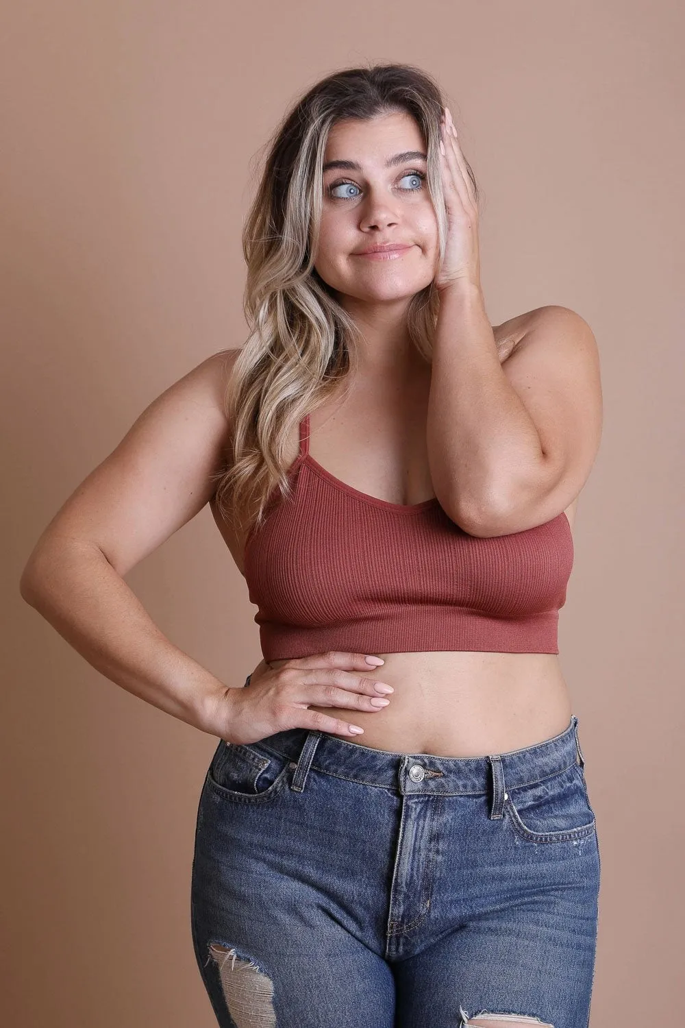 Plus Size Tattoo Back Bralette - 6 colors