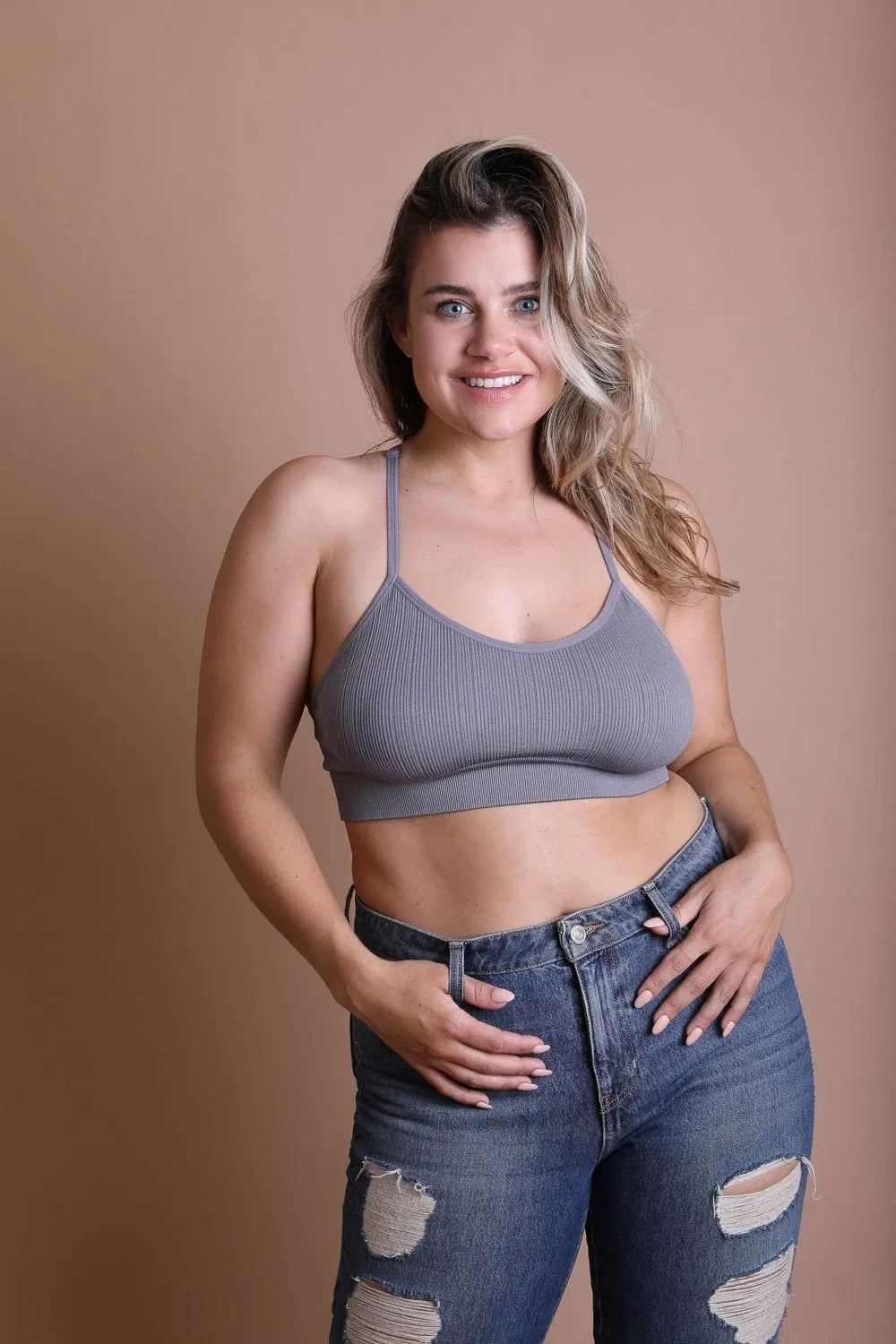 Plus Size Tattoo Back Bralette - 6 colors