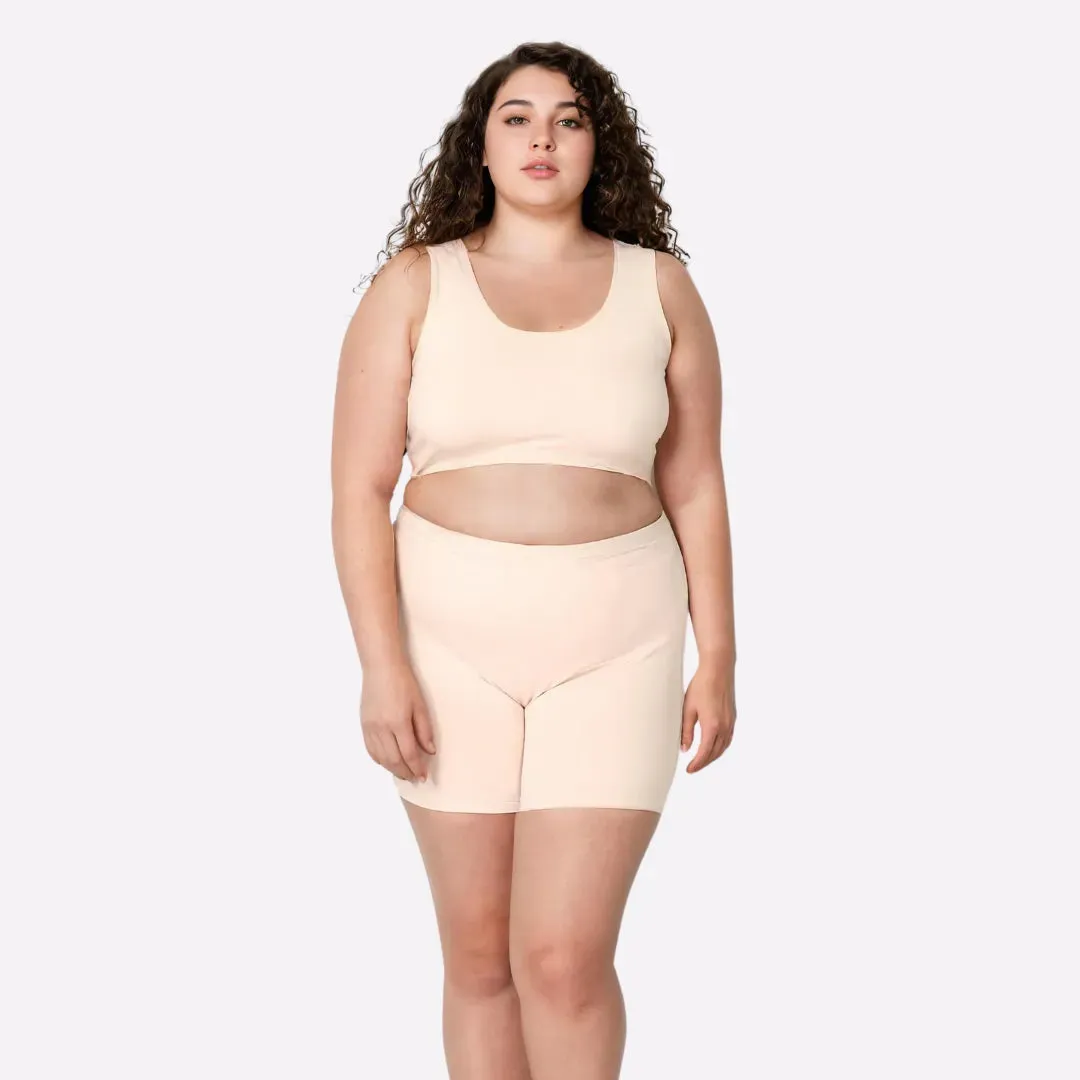 Plus Size Under Dress Shorts | Full Hip Coverage | Prevents Inner Thigh Chafing