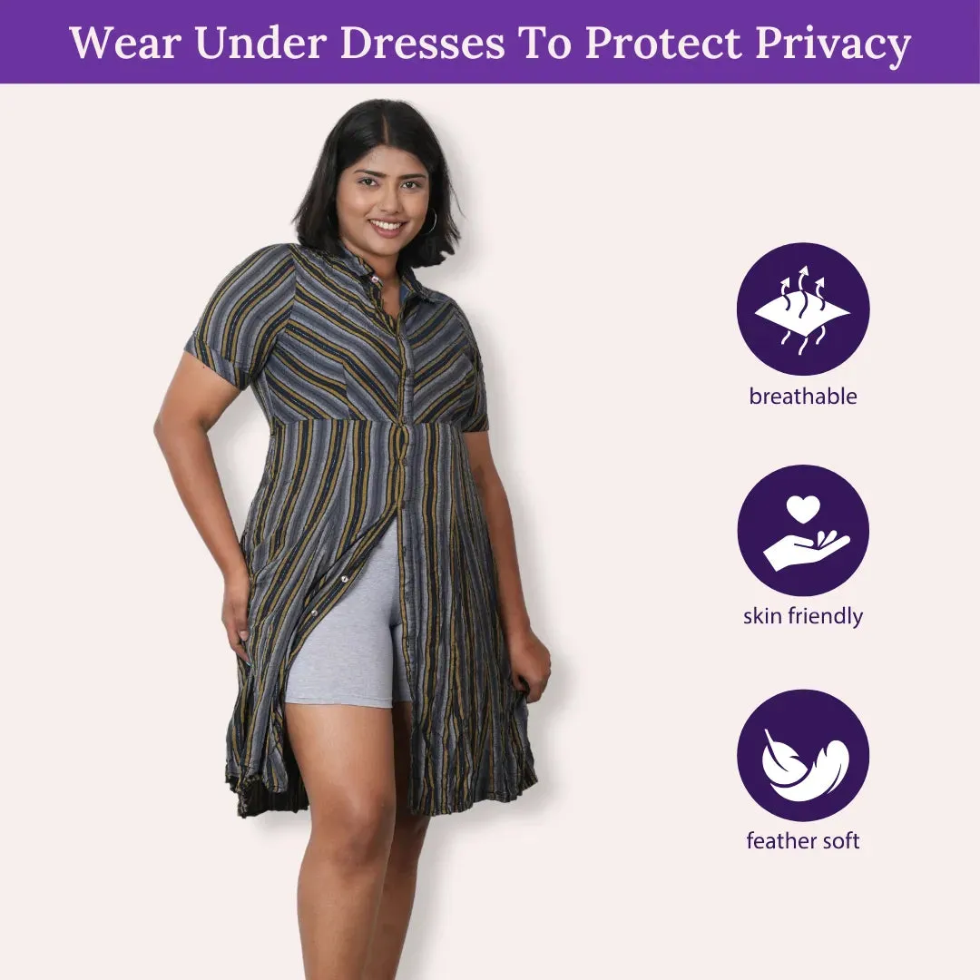 Plus Size Under Dress Shorts | Full Hip Coverage | Prevents Inner Thigh Chafing