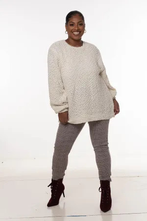 POPCORN SWEATER | CURVY | ivory|