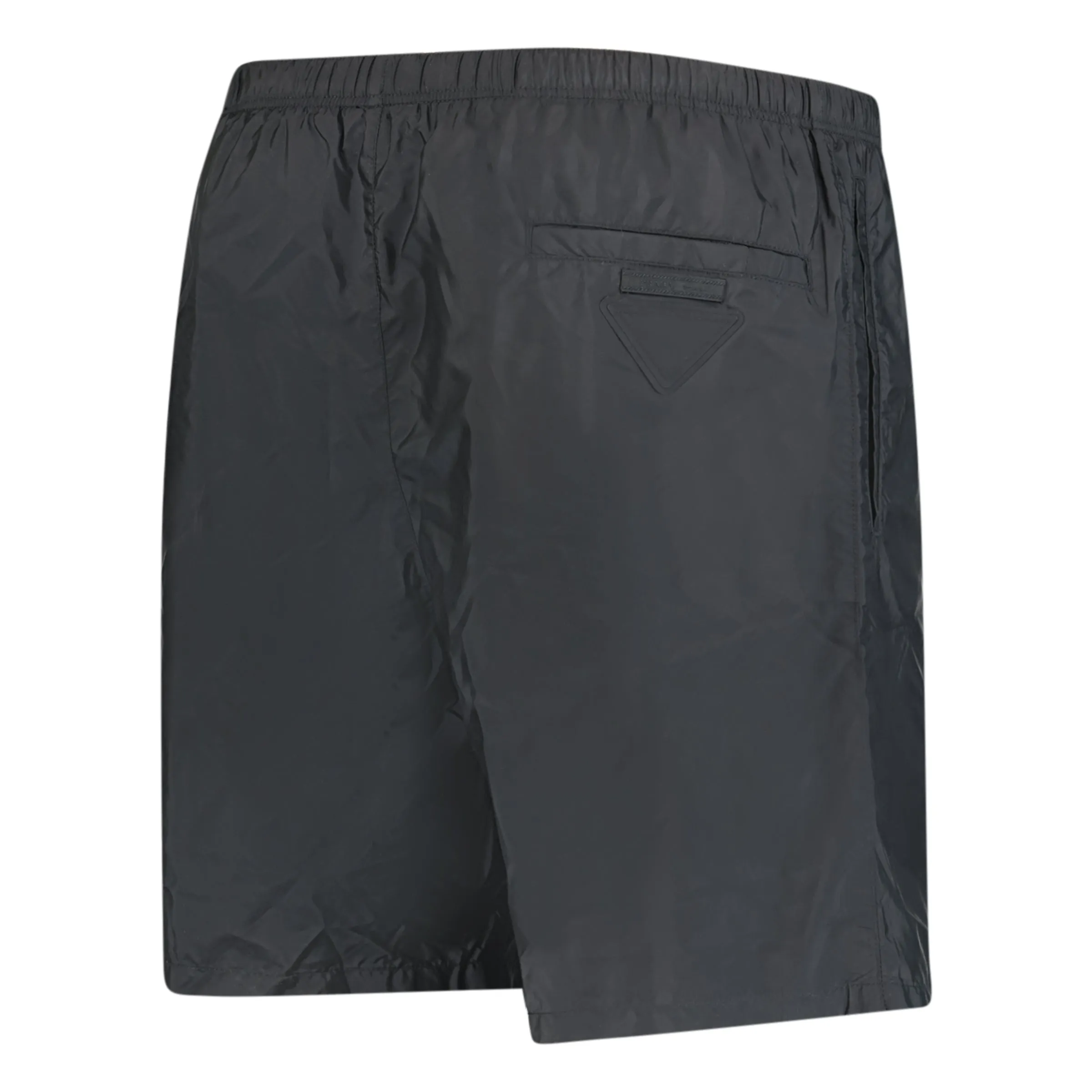 PRADA LOGO SWIM SHORTS BLACK