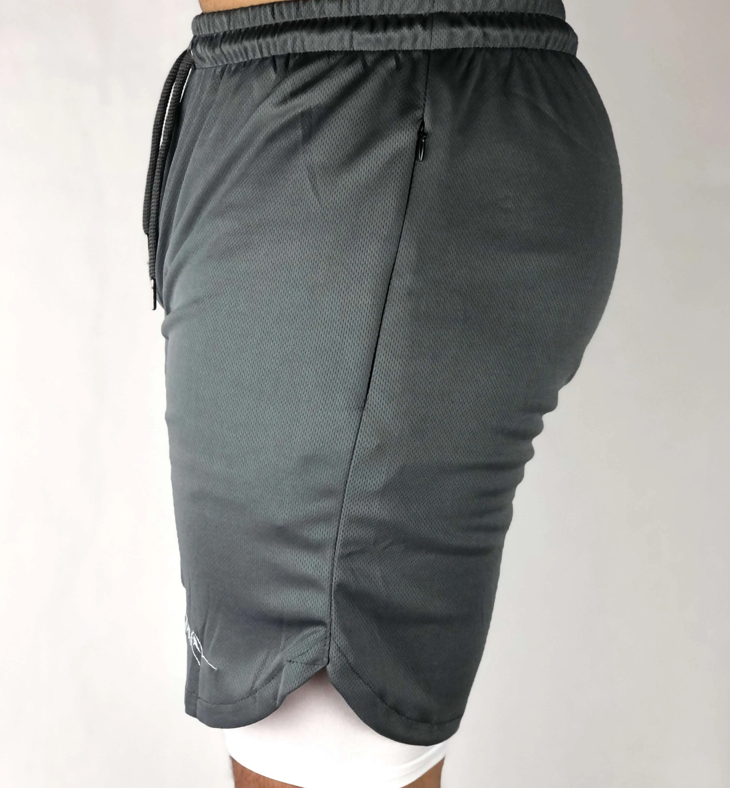 Premium Shorts w/ Compression - Gray