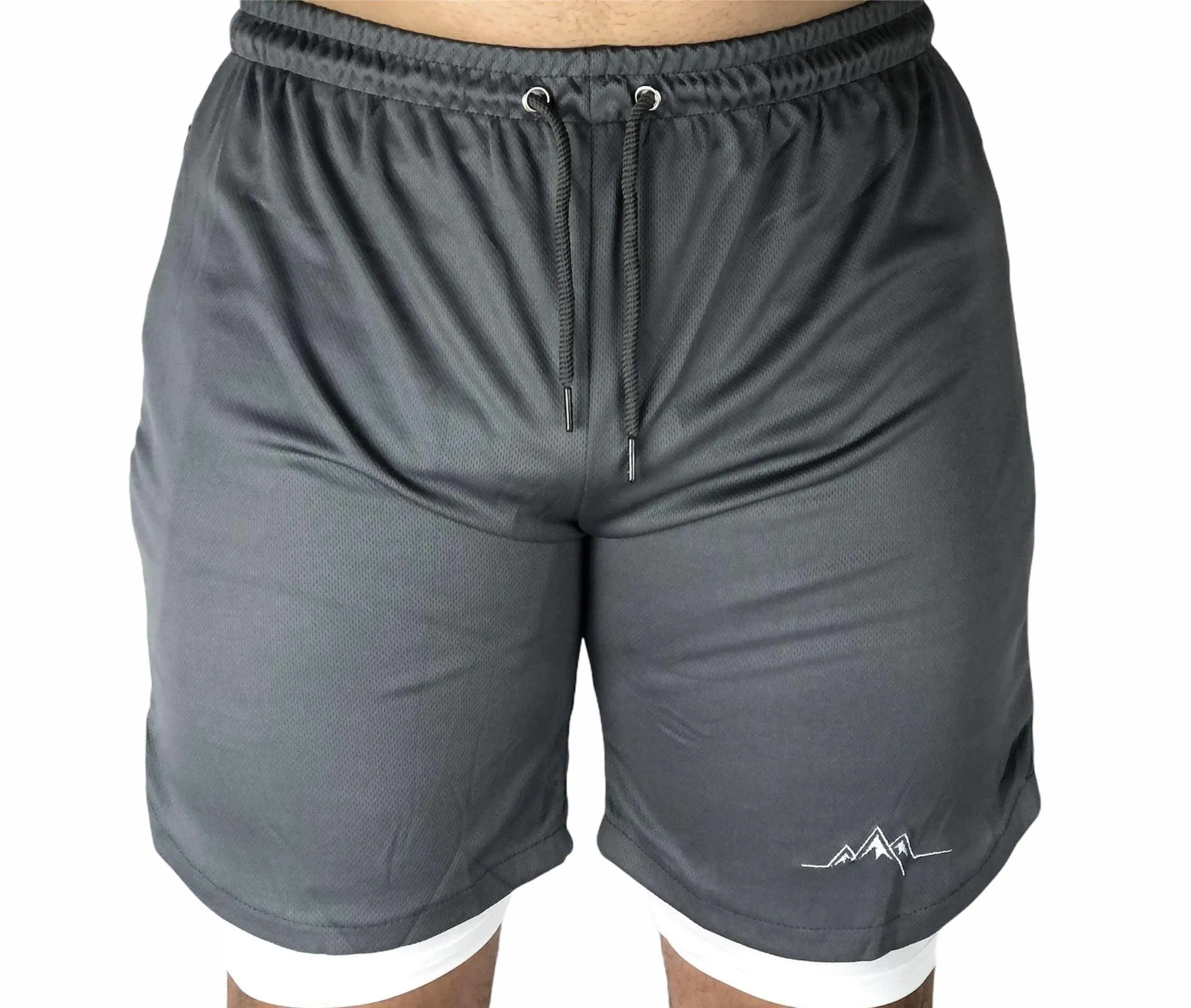 Premium Shorts w/ Compression - Gray