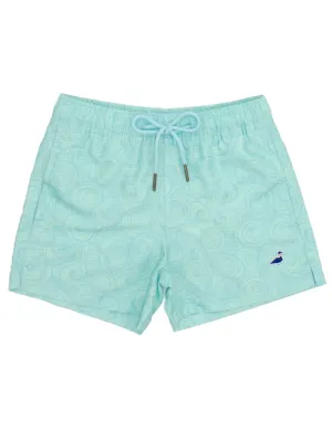 Properly Tied Boys Swim Trunk Rainforest Swirl
