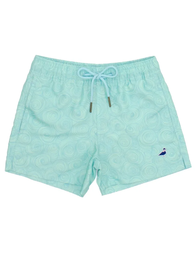 Properly Tied Boys Swim Trunk Rainforest Swirl