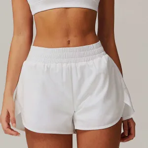 Pure Color High Waist Sports Short With Pockets