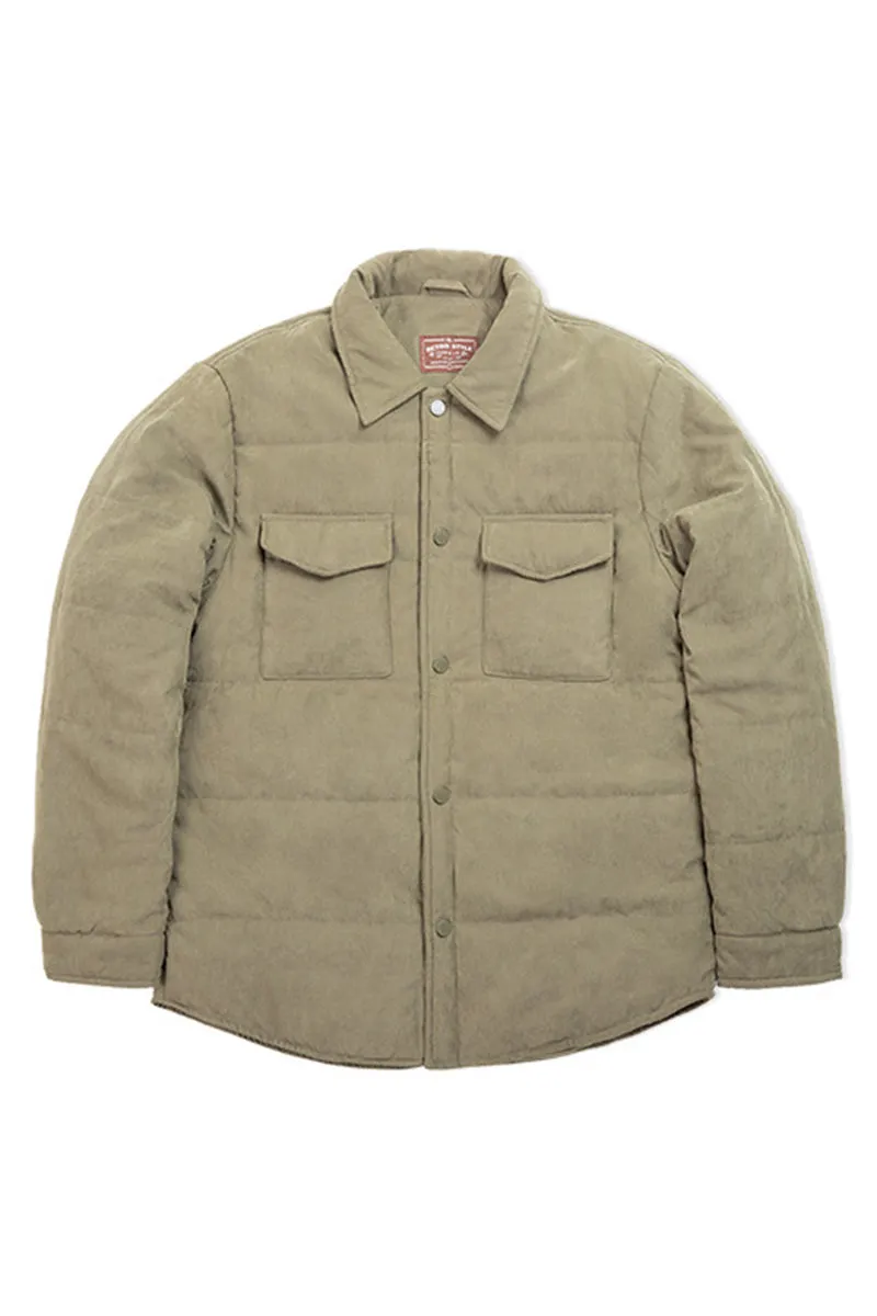 Quilted Waxed Shirt Jacket