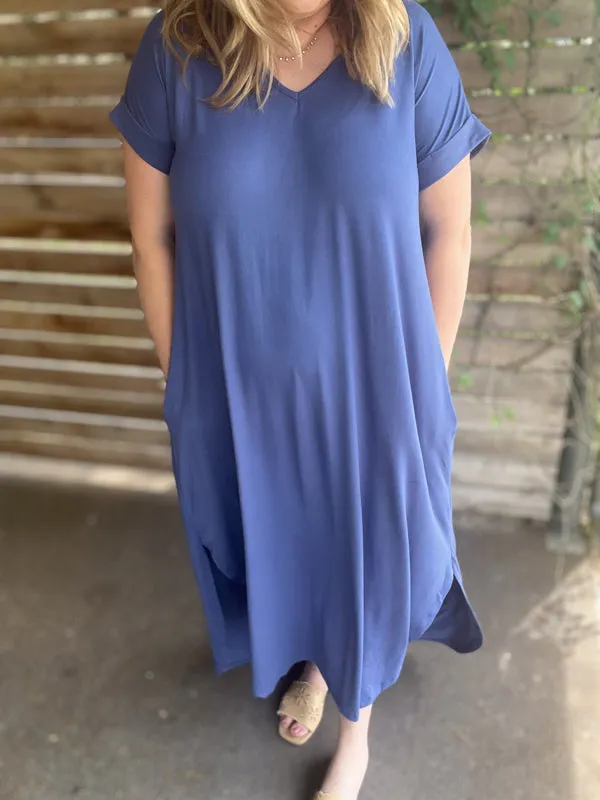 "Dog Days of Summer" Curvy Jersey Knit Maxi