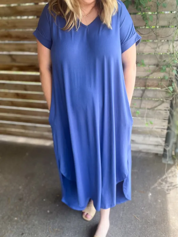 "Dog Days of Summer" Curvy Jersey Knit Maxi