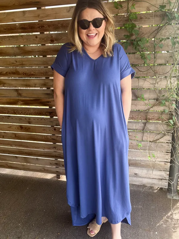 "Dog Days of Summer" Curvy Jersey Knit Maxi