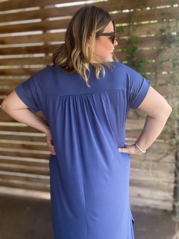 "Dog Days of Summer" Curvy Jersey Knit Maxi