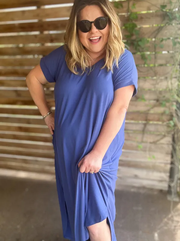 "Dog Days of Summer" Curvy Jersey Knit Maxi