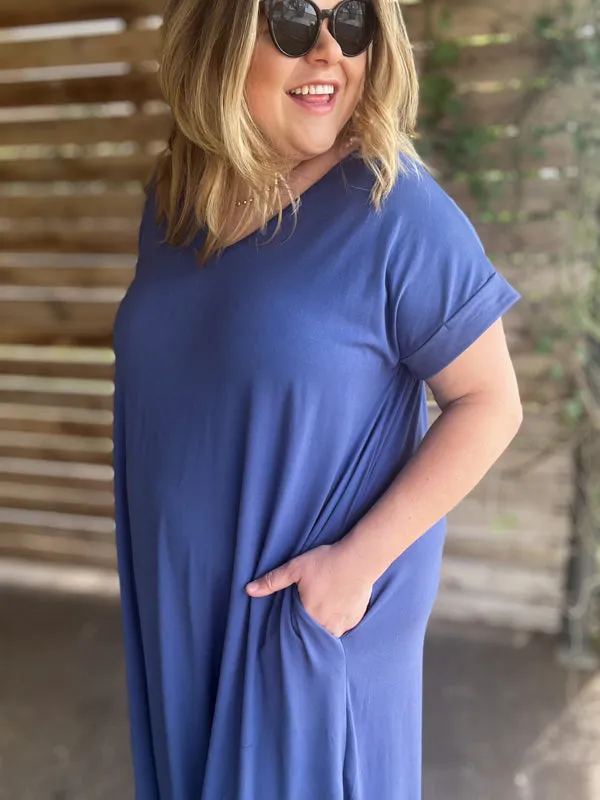 "Dog Days of Summer" Curvy Jersey Knit Maxi