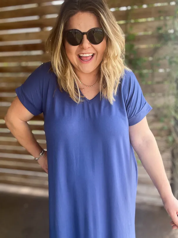 "Dog Days of Summer" Curvy Jersey Knit Maxi