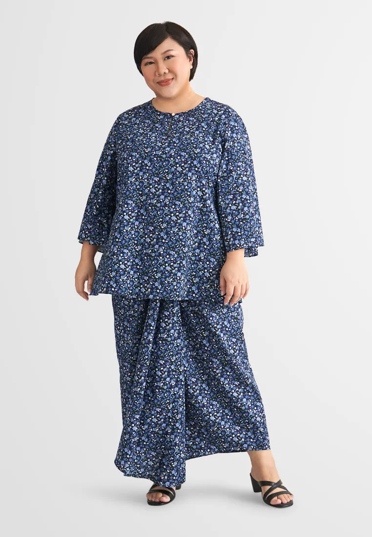 Rabecca Printed Kurung Kedah Pario Set - Yellow