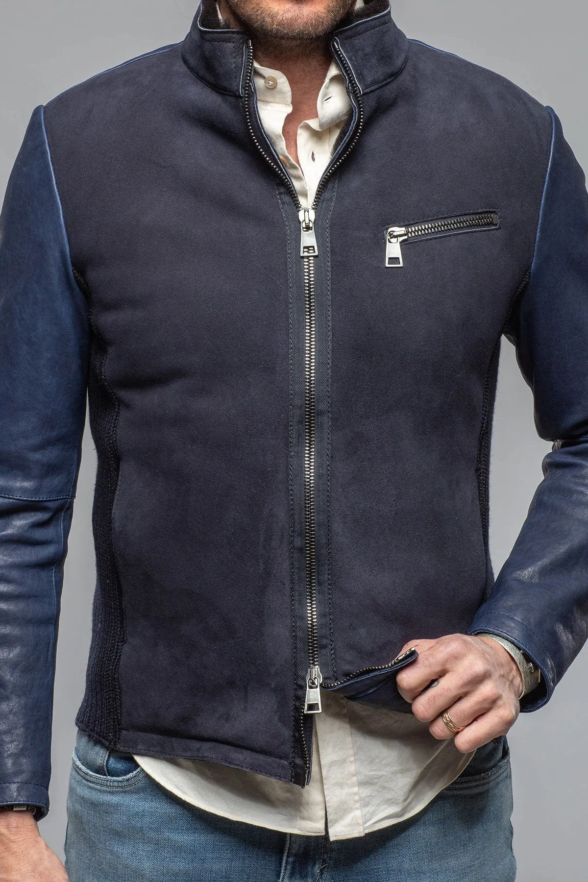 Recontato Shearling Moto Jacket