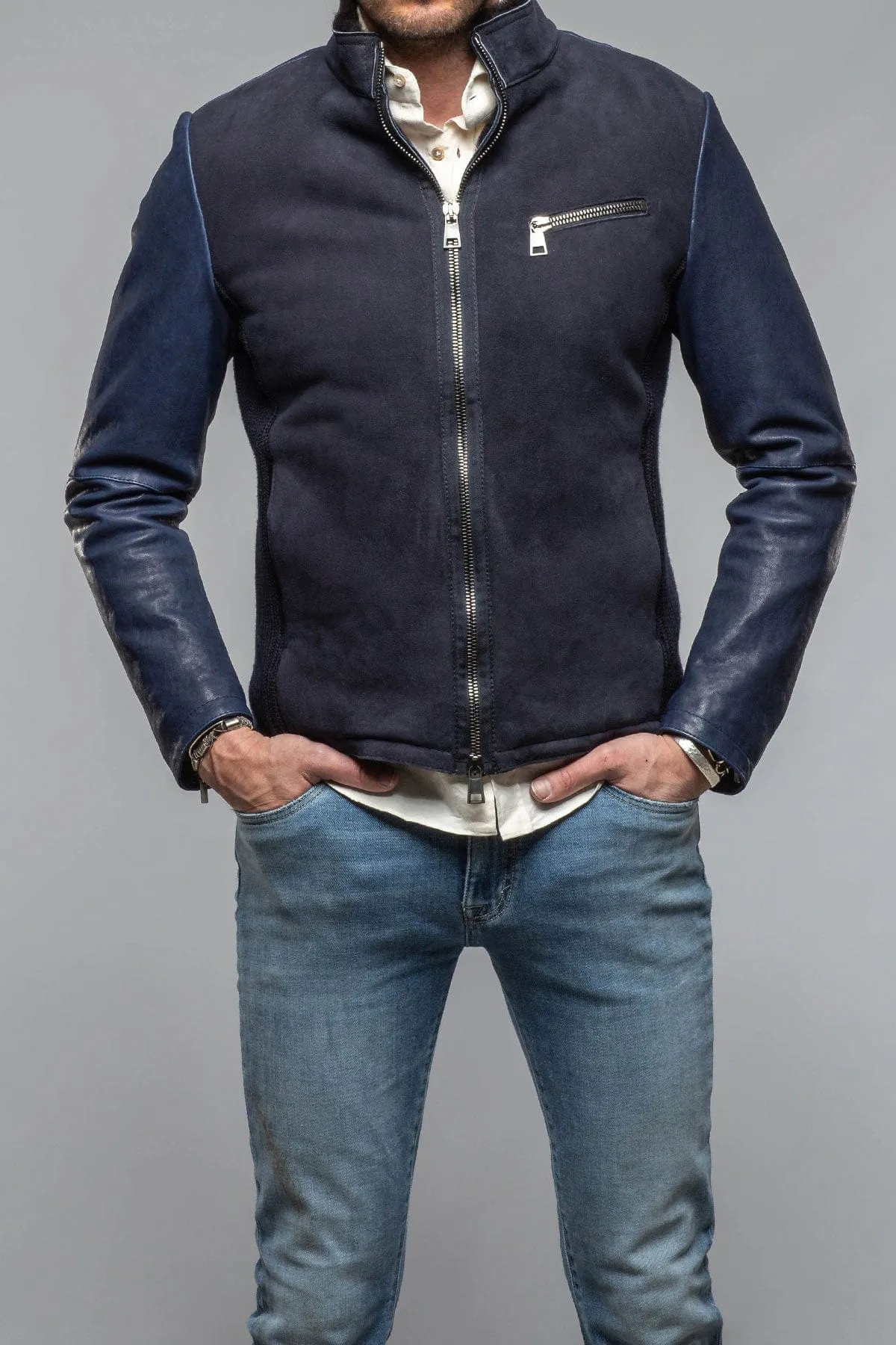 Recontato Shearling Moto Jacket