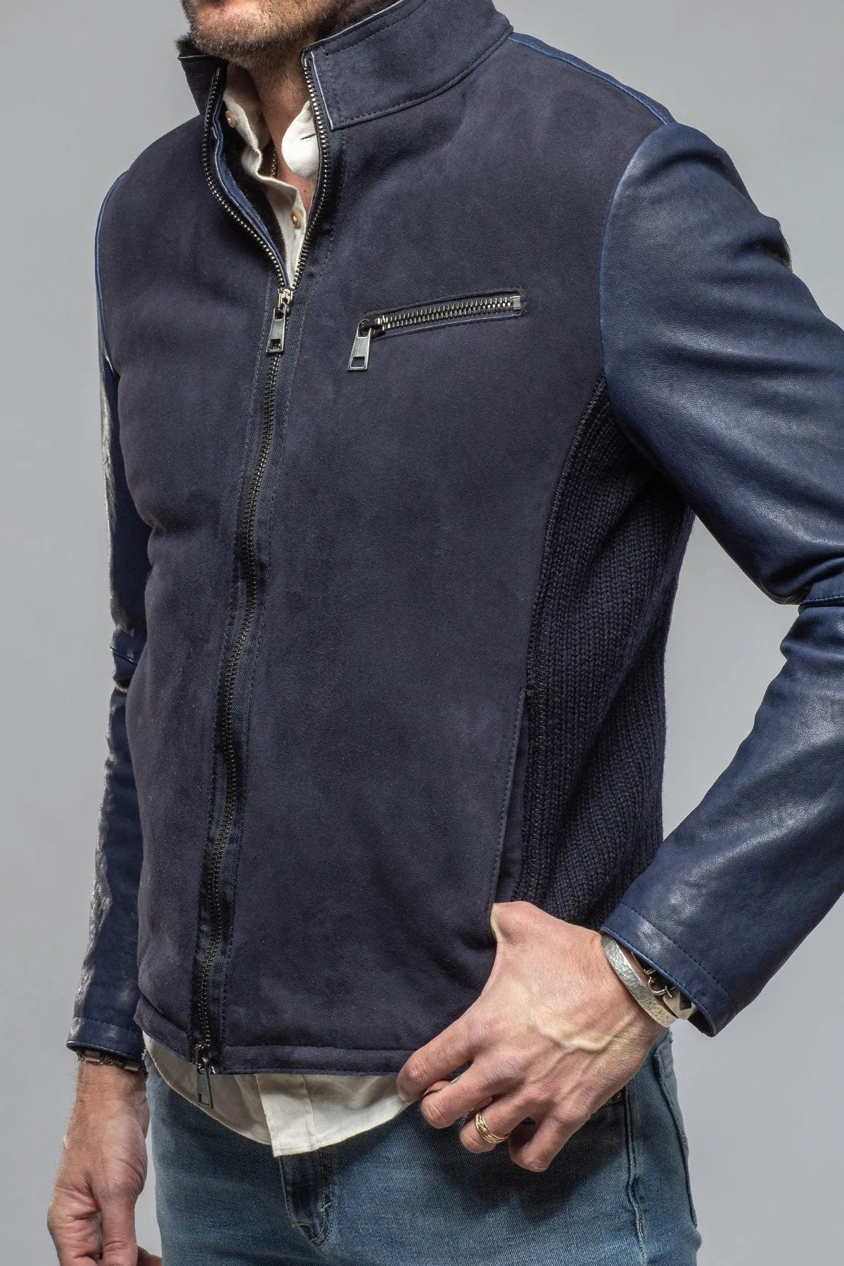 Recontato Shearling Moto Jacket