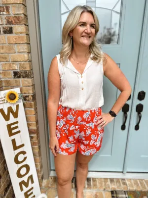 Red Hot Smocked Shorts