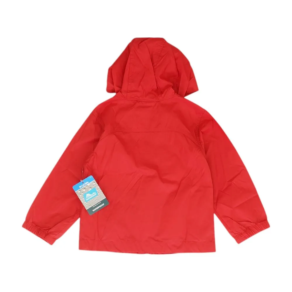 Red Solid Rain Jacket