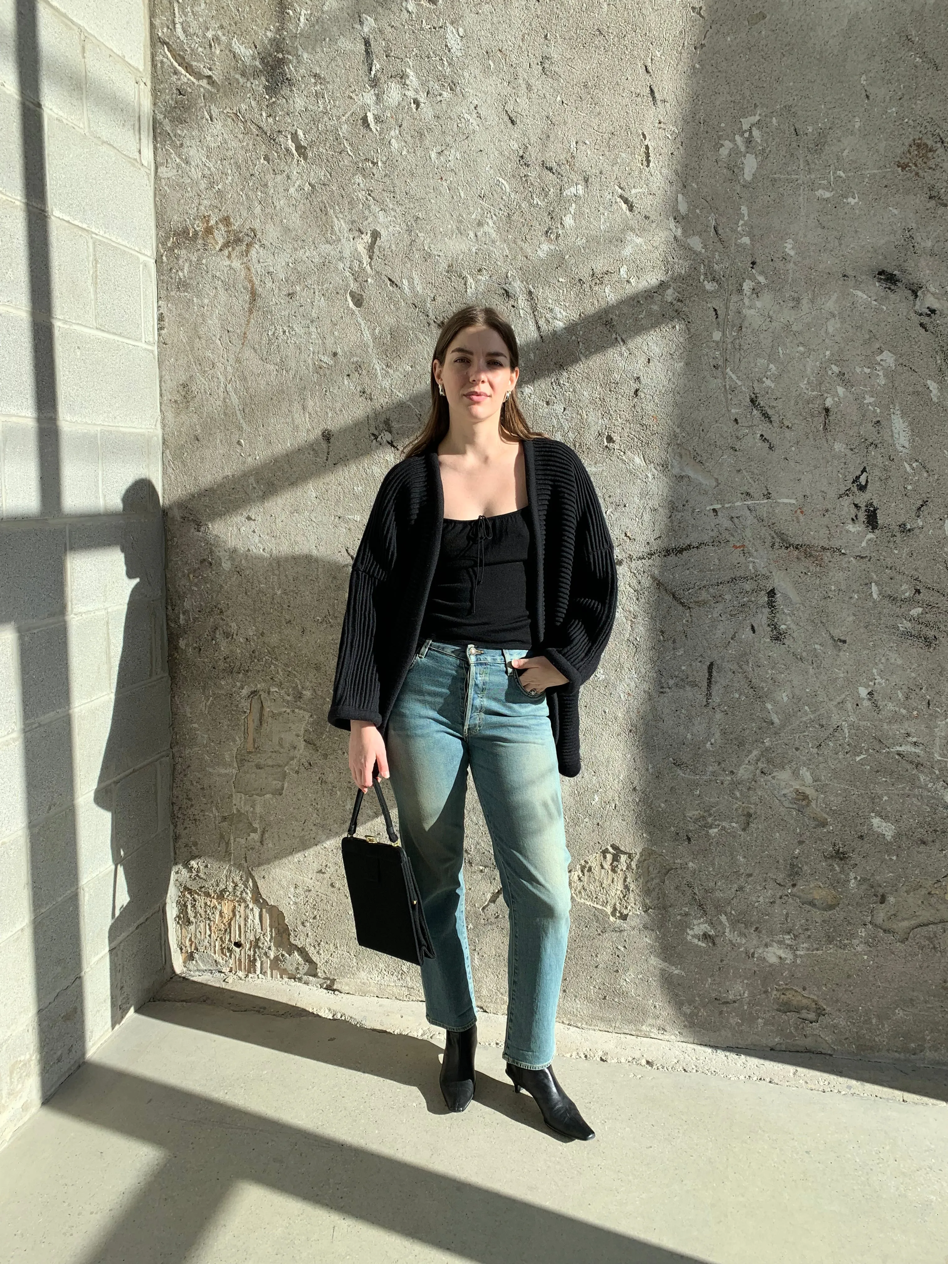 ribbed wool robe sweater