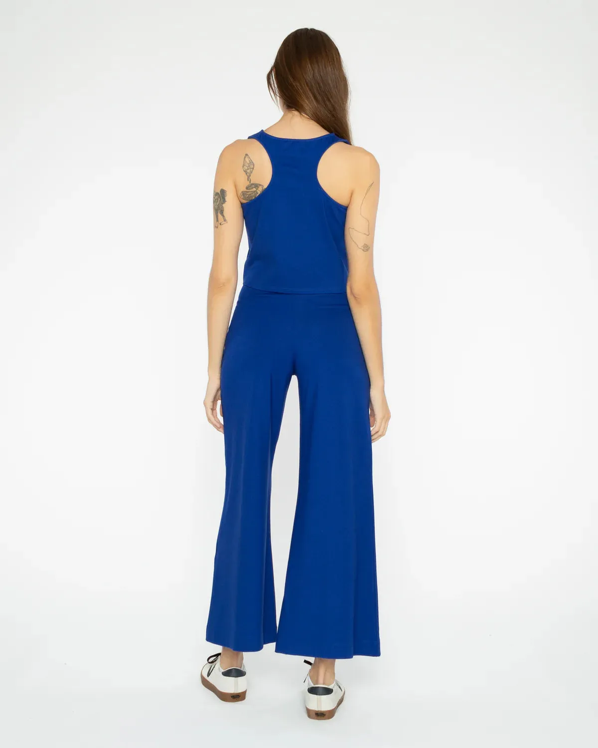Ripley Rader Cobalt Ponte Knit Wide Leg Pant: Cropped