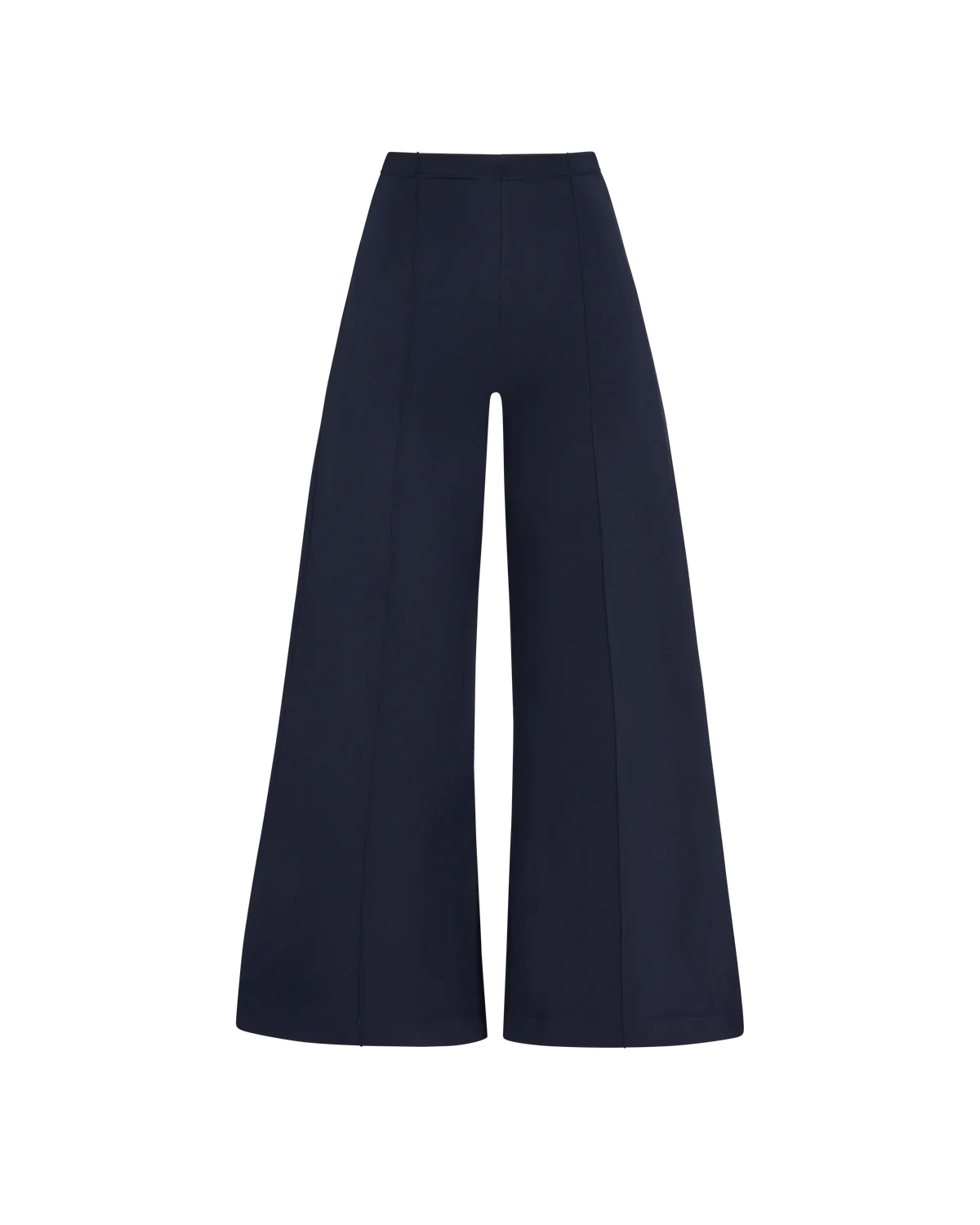 Ripley Rader Navy Ponte Knit Wide Leg Pant: Cropped