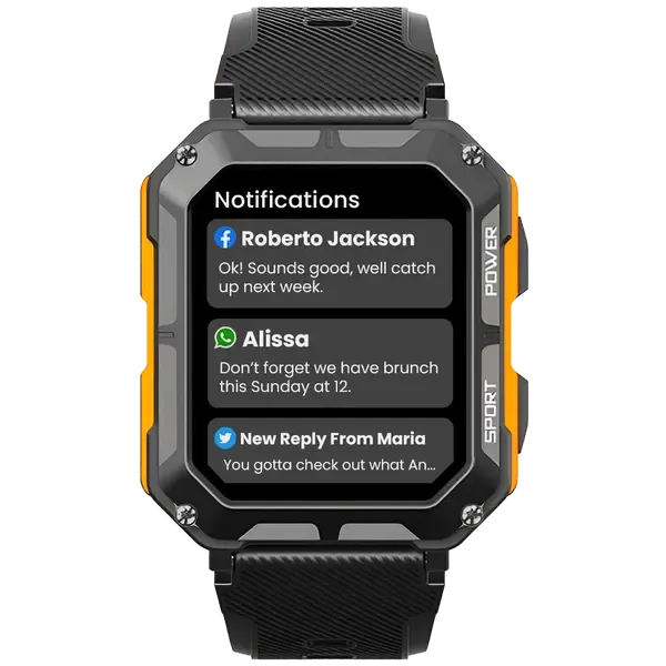 Robuste Smartwatch mit Herzfrequenzmesser & Schrittzähler - EnduranceX