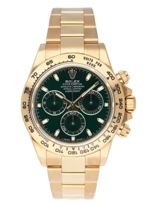 Rolex Daytona 116508 Green Dial Mens Watch Box Papers