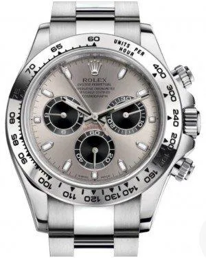 Rolex Daytona 40mm White Gold Silver Dial 116509