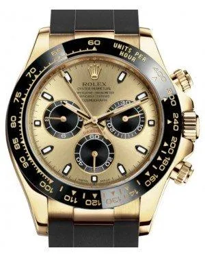 Rolex Daytona Yellow Gold Oysterflex Champagne Dial 116518LN