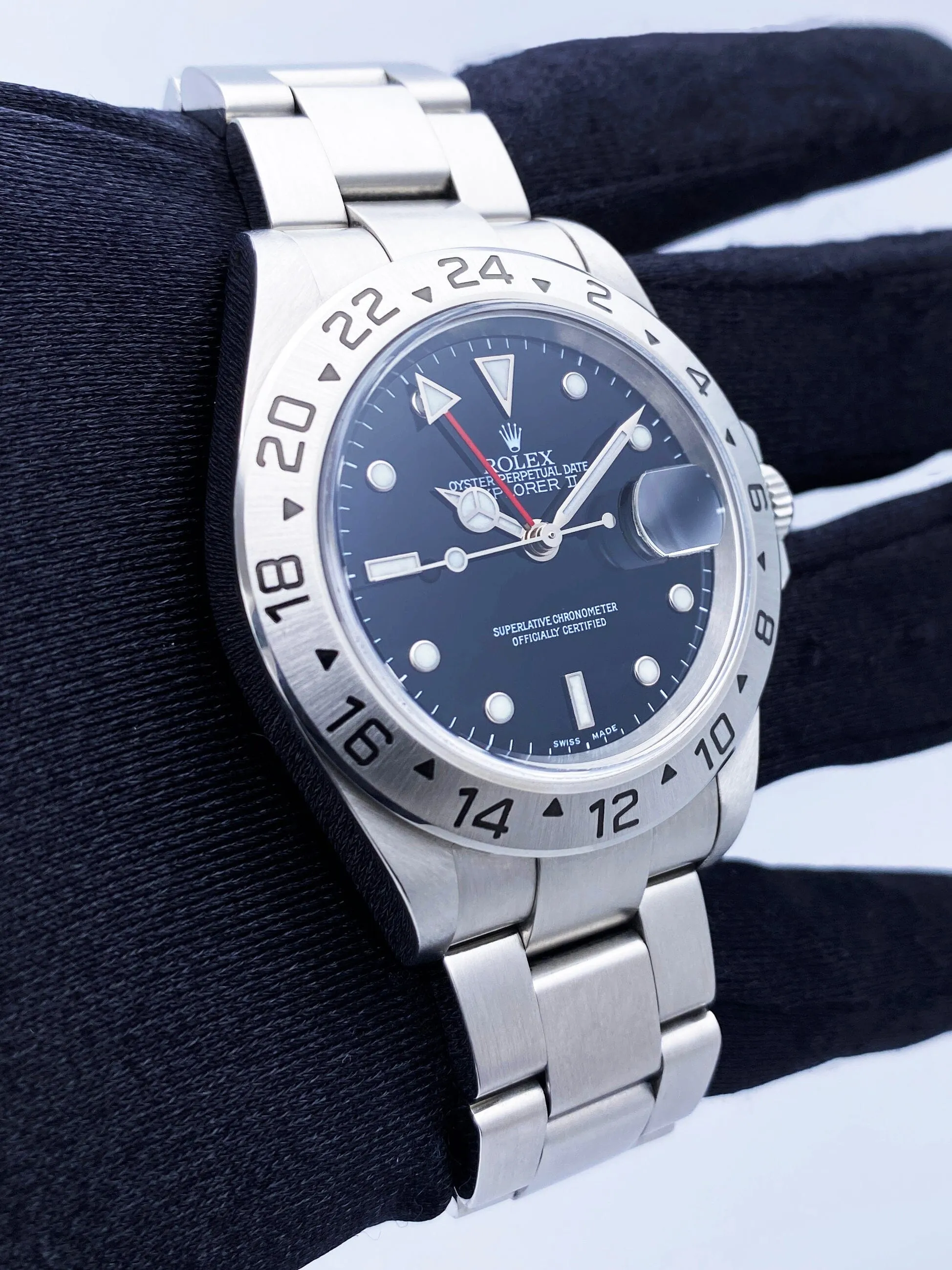 Rolex Explorer II 16570 Black Dial Mens Watch Box Papers