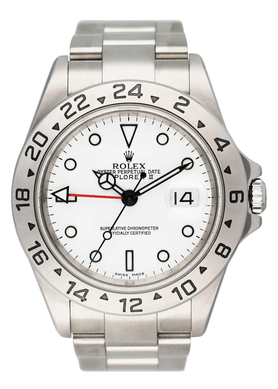Rolex Explorer II 16570 White Dial Mens Watch Box Papers