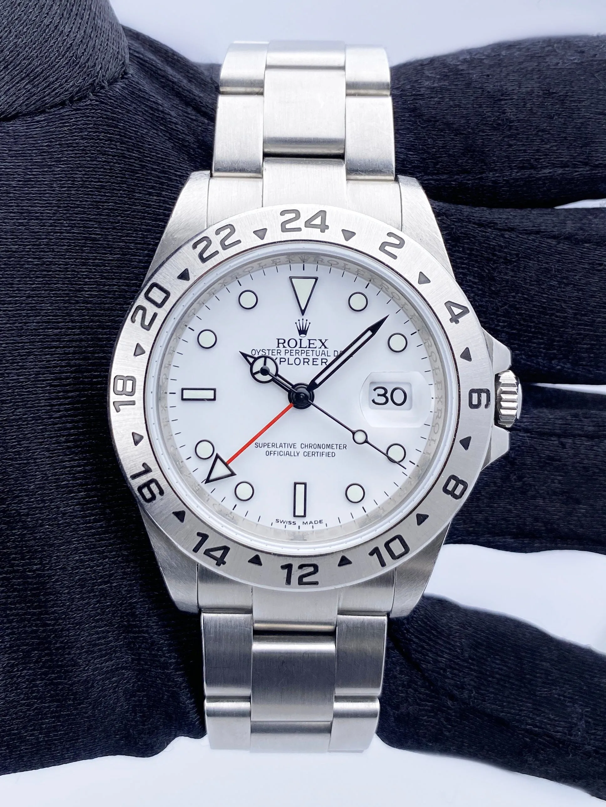 Rolex Explorer II 16570 White Dial Mens Watch Box Papers