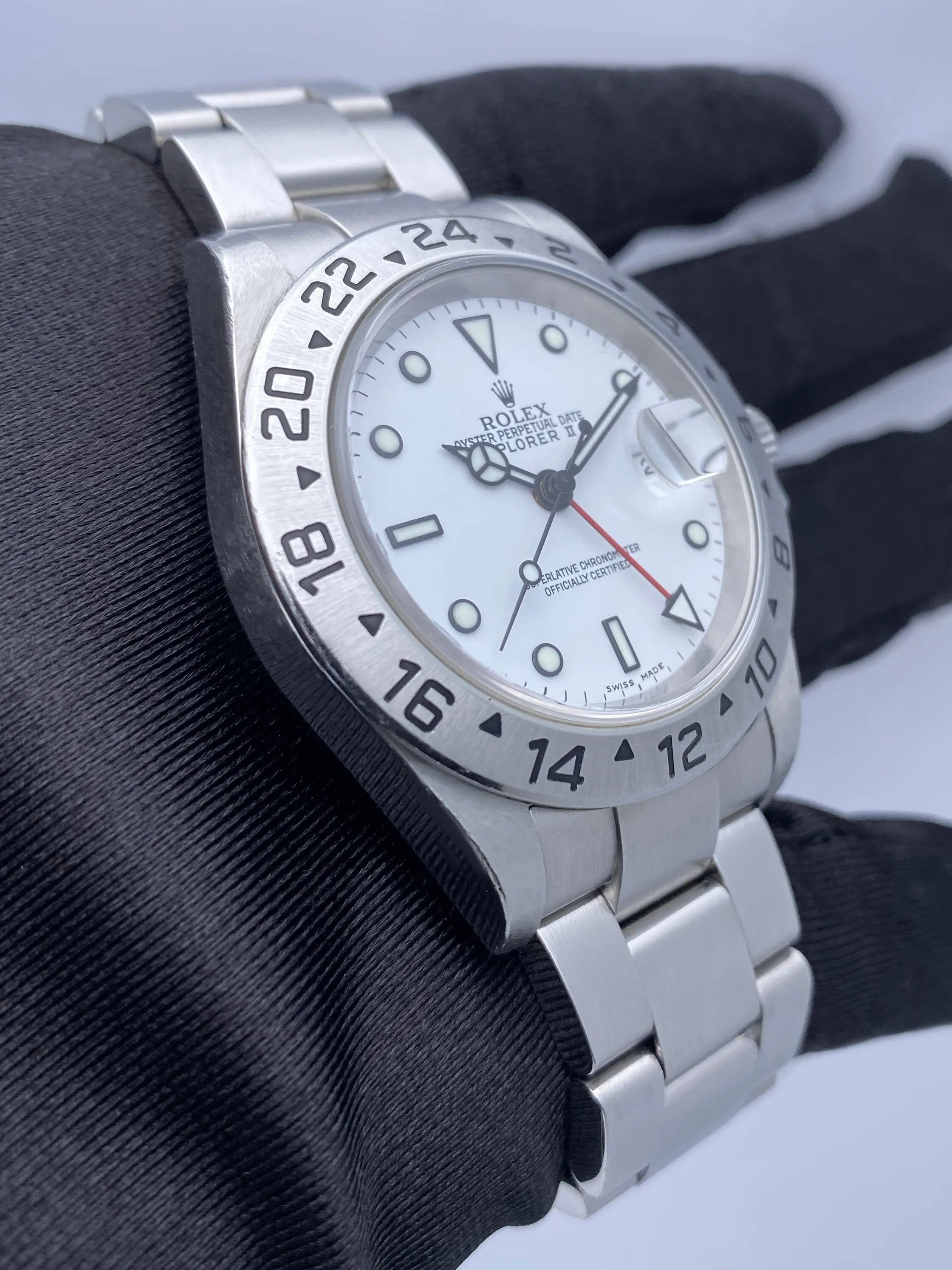 Rolex Explorer II 16570 White Dial Mens Watch Box Papers