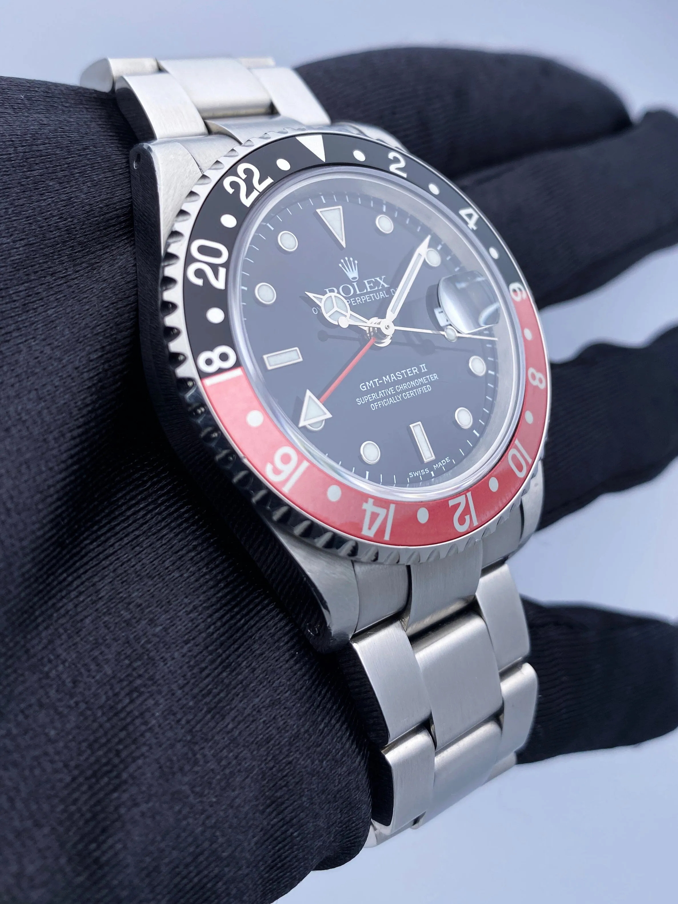 Rolex GMT Master II 16710 "Coke" Bezel Mens Watch Box Papers