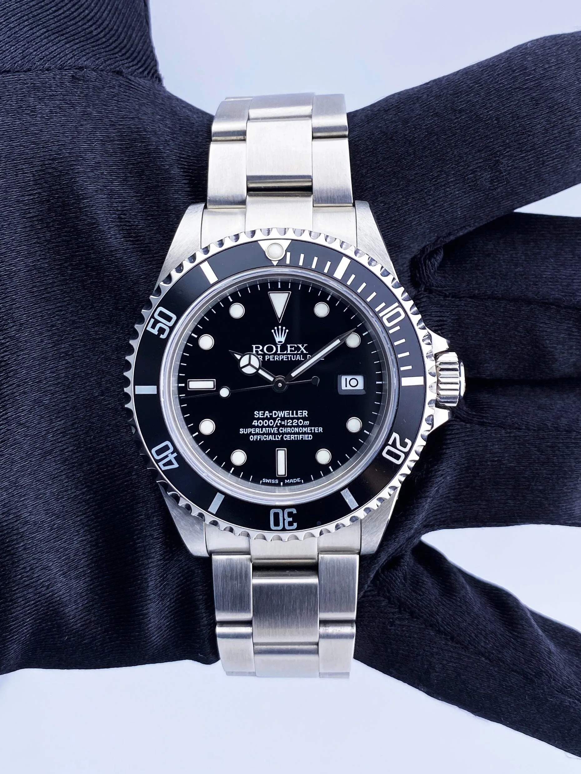 Rolex Sea Dweller 16600 Black Dial Steel Mens Watch Papers