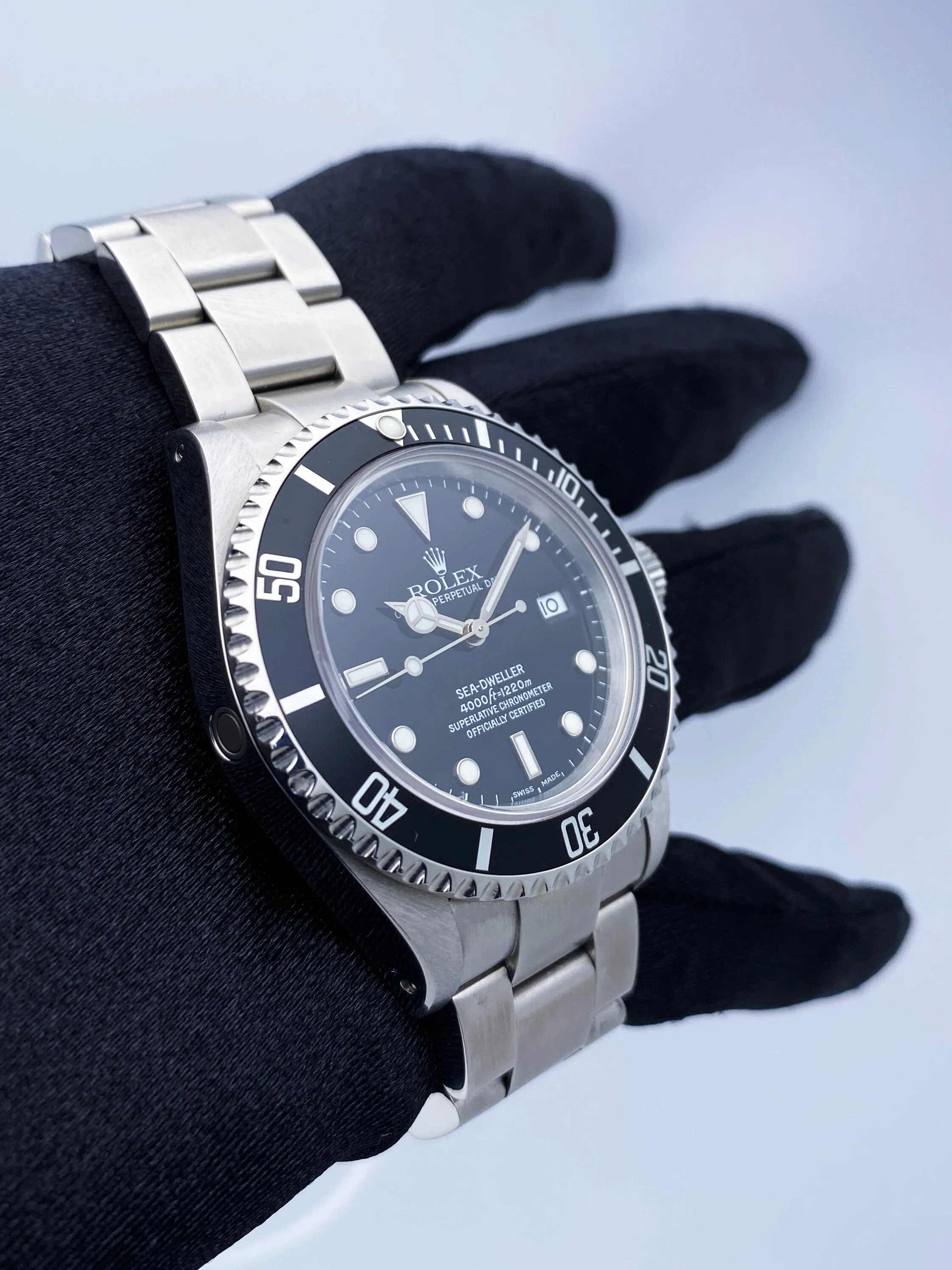 Rolex Sea Dweller 16600 Black Dial Steel Mens Watch Papers