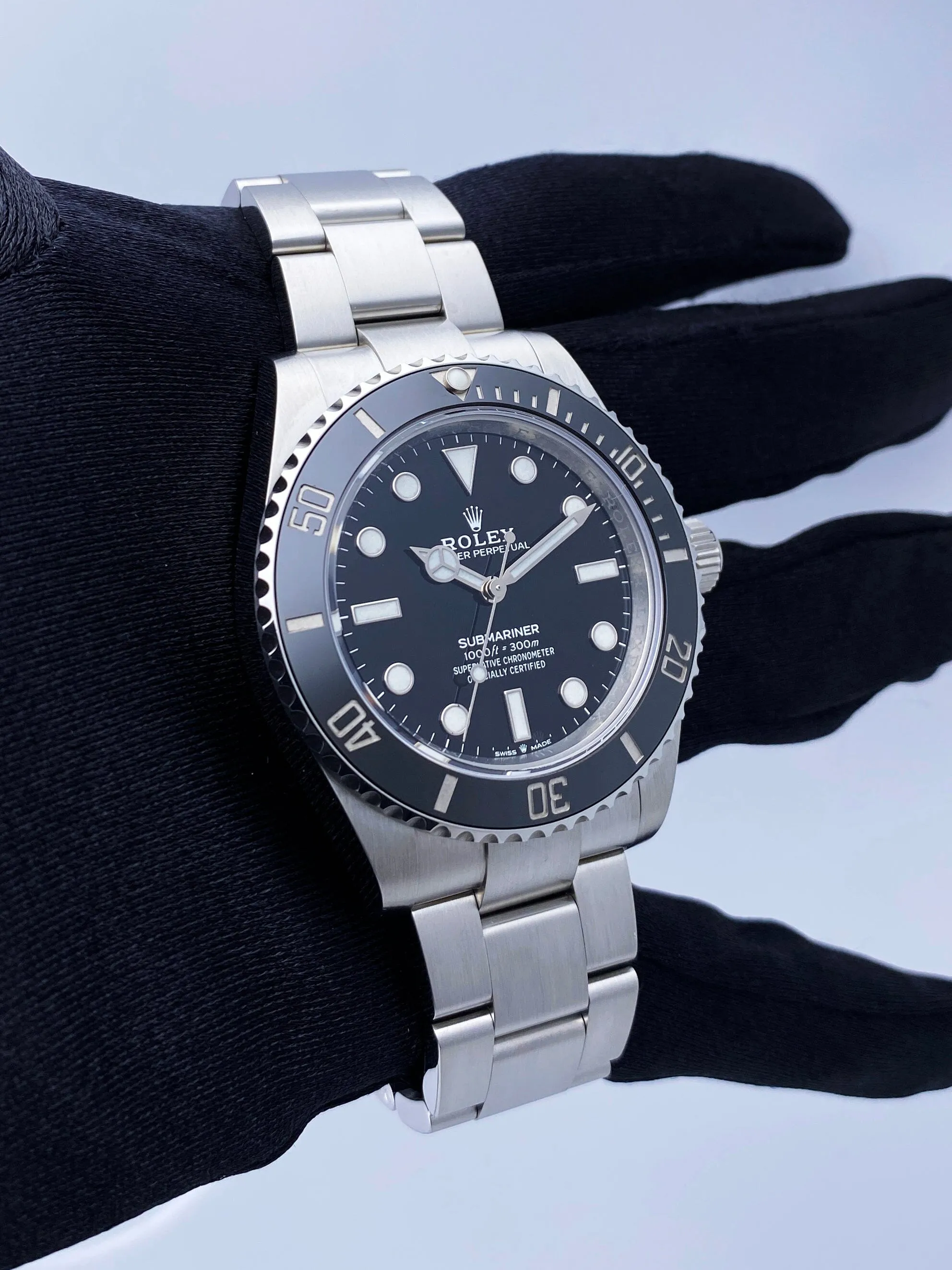 Rolex Submariner 124060 No Date Mens Watch Box & Papers