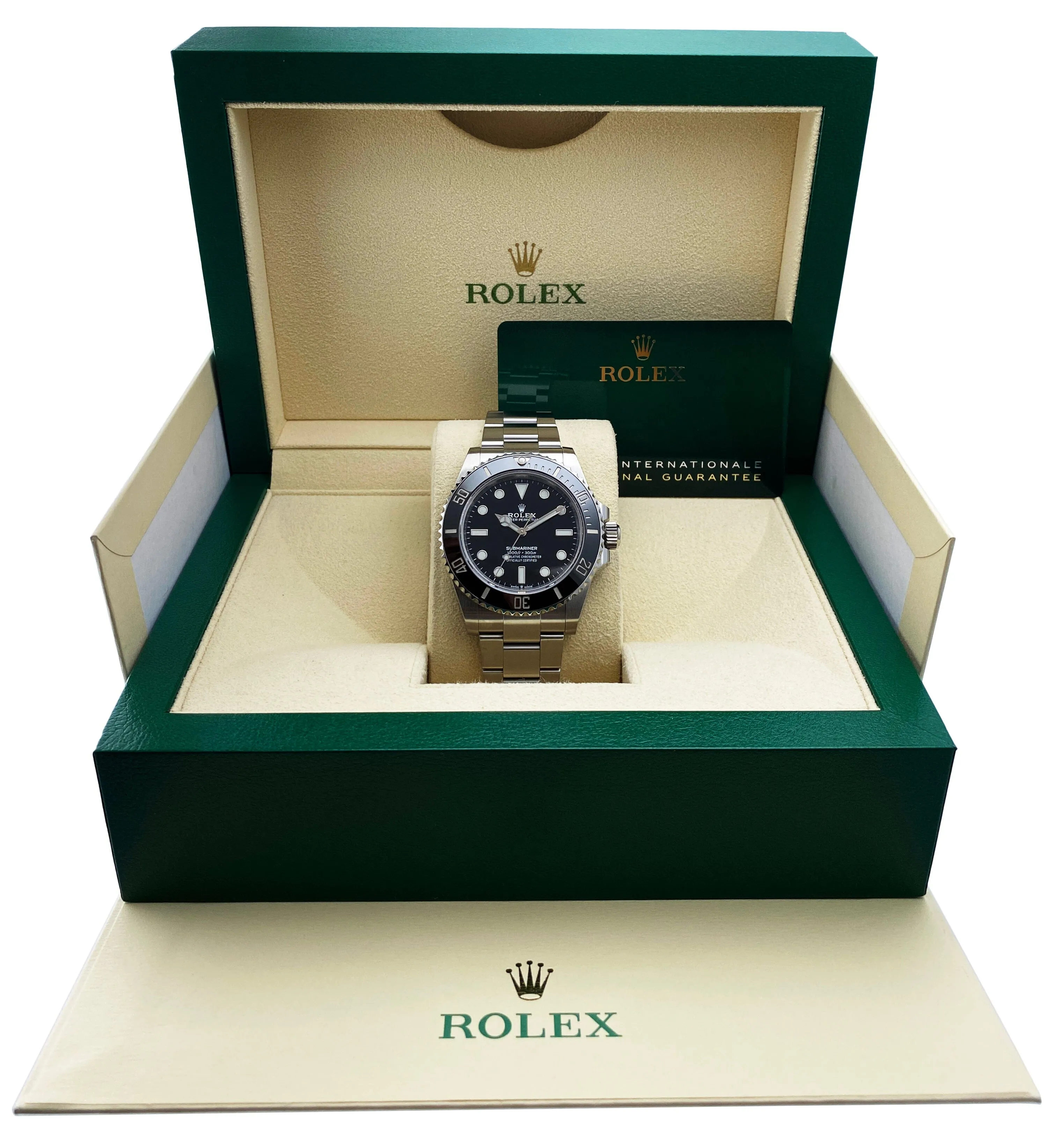 Rolex Submariner 124060 No Date Mens Watch Box & Papers