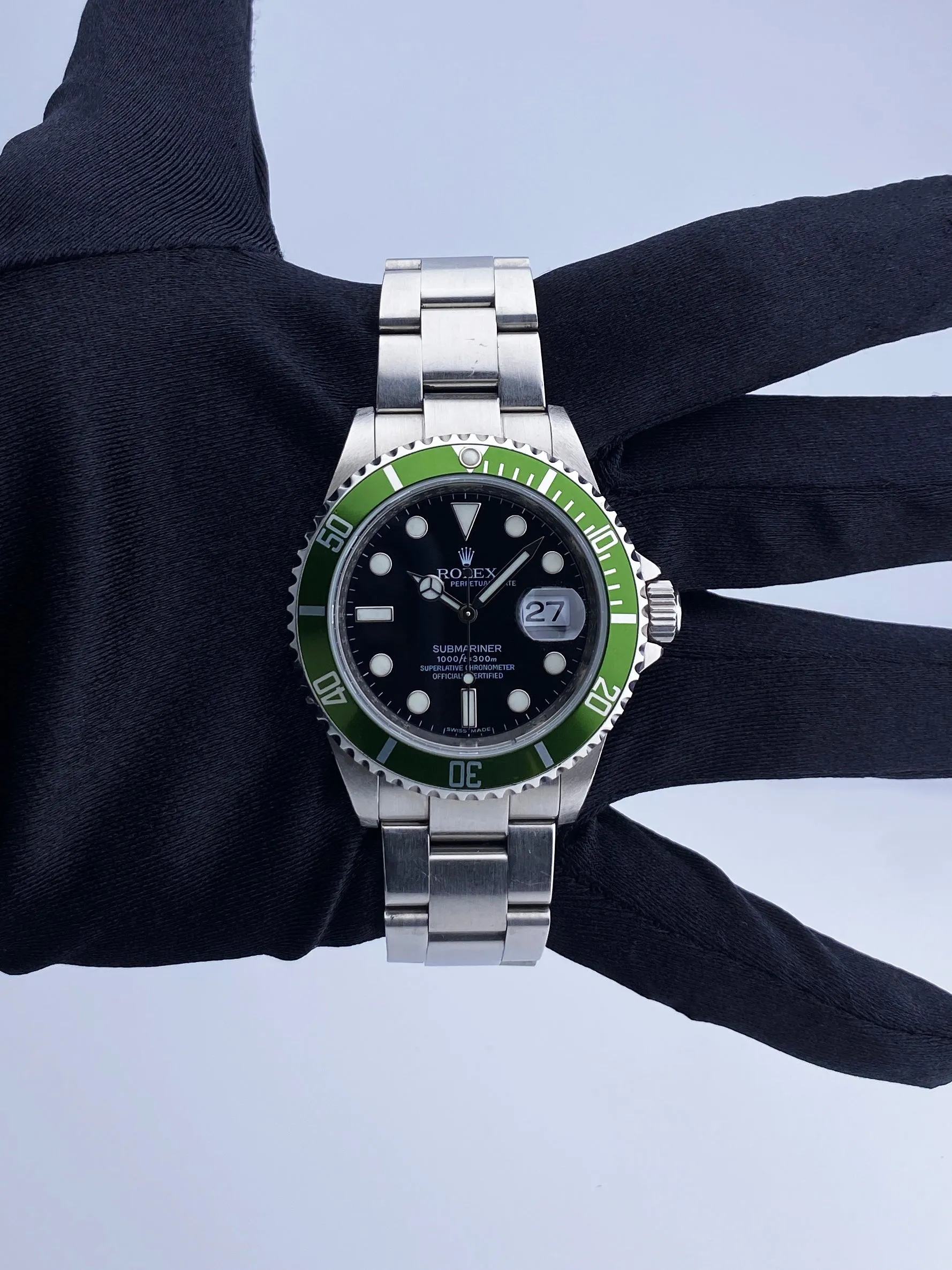 Rolex Submariner Date 16610LV Kermit Mens Watch