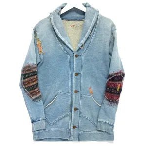 [S] Kapital Kountry Indigo Distressed Sweat Cardigan Jacket