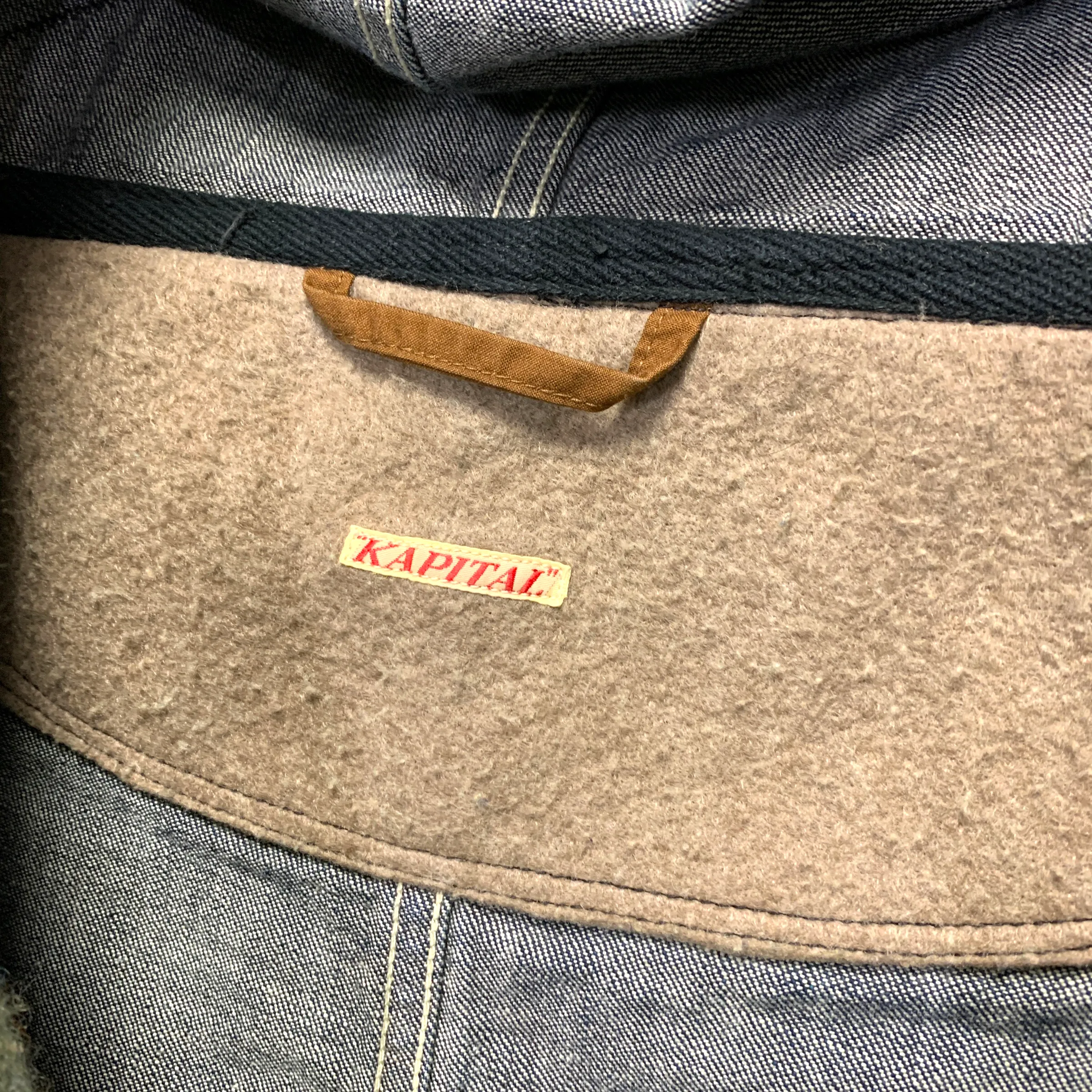 [S] Kapital Yamashiro Made Denim Wool Katsuragi Ring Coat Jacket