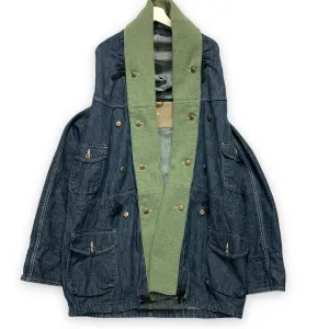 [S] Kapital Yamashiro Made Denim Wool Katsuragi Ring Coat Jacket