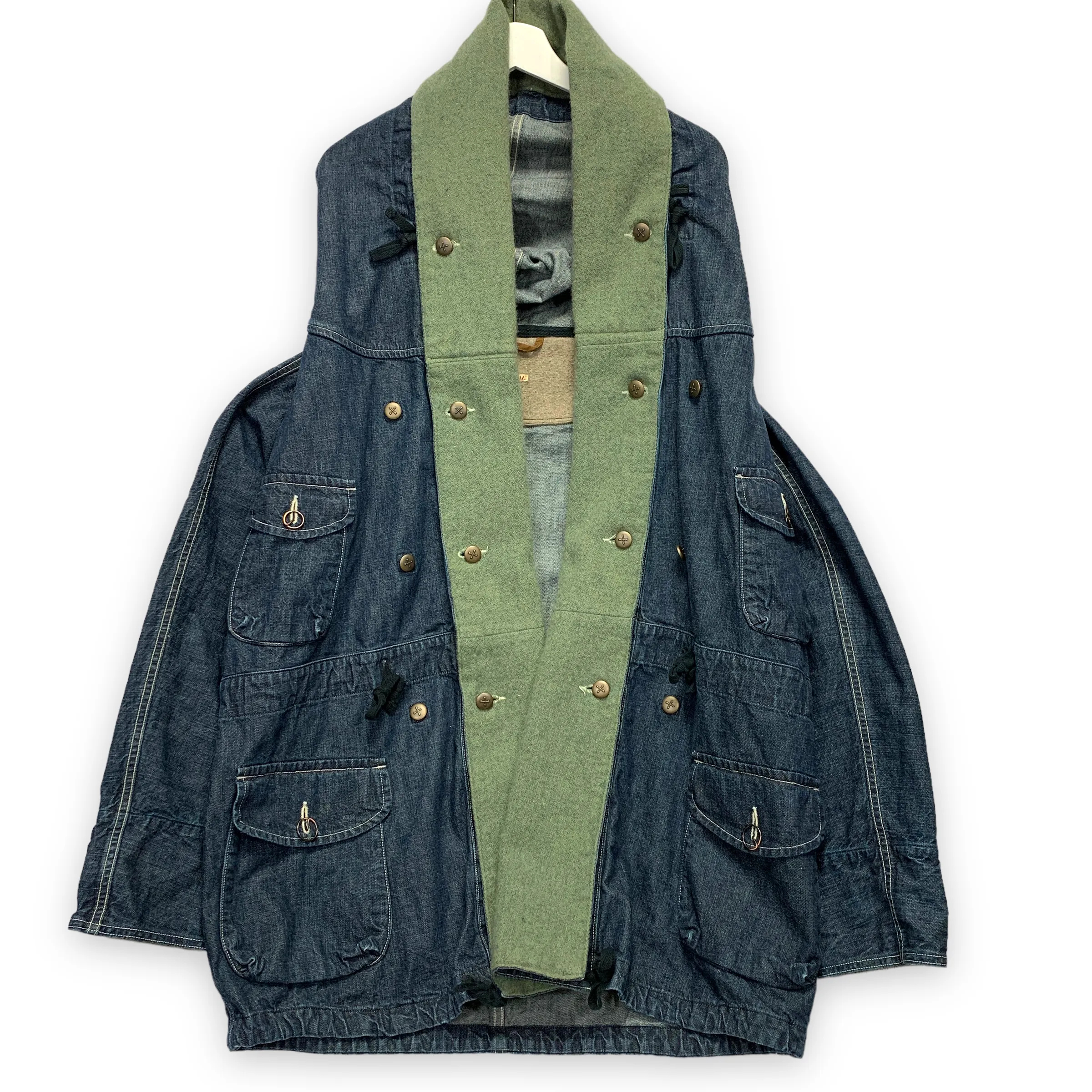 [S] Kapital Yamashiro Made Denim Wool Katsuragi Ring Coat Jacket